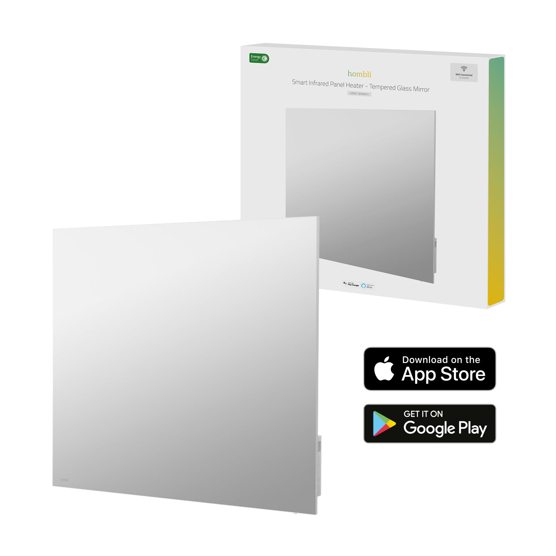 Hombli Smart Infrared Heatpanel 400w - Mirror