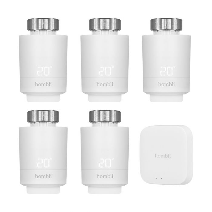 5x Hombli Smart Radiator Thermostat + Bridge